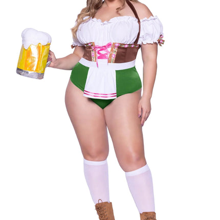 Oktoberfest Dirndl Kostuum Dames Plus Size Leg Avenue - Partywinkel - 714718562537