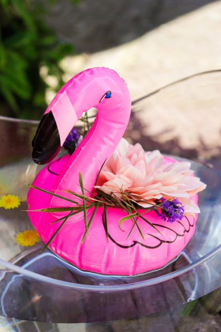 Opblaas Flamingo Bekerhouders 25cm 2st - Partywinkel - 8714572205474