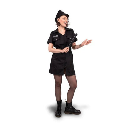 Policewoman costume, black, size M - Partywinkel - 5904555057715