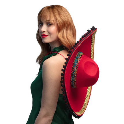 Rode Sombrero 57cm - Partywinkel - 8712026954763