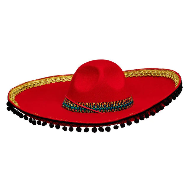 Rode Sombrero 57cm - Partywinkel - 8712026954763