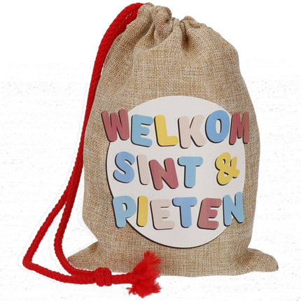 Sinterklaas Uitdeeltasje Jute 25cm - Partywinkel - 8714572657174