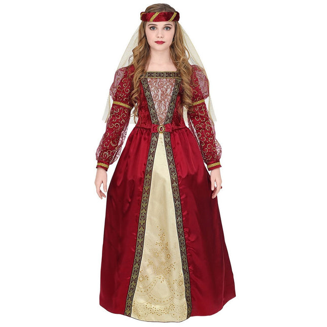 Disfraz de Princesa Medieval Rojo Niño