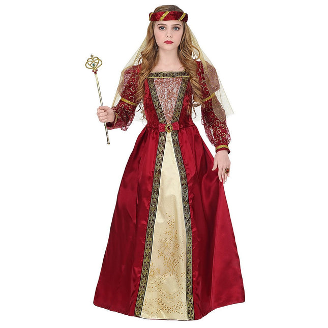 Disfraz de Princesa Medieval Rojo Niño