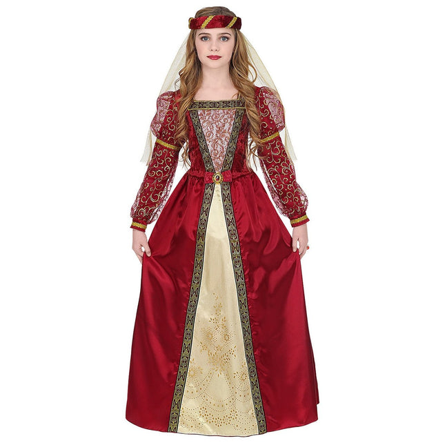 Disfraz de Princesa Medieval Rojo Niño