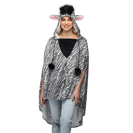 Zebra Poncho - Partywinkel - 8712026884619