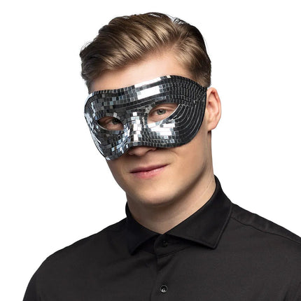 Zilveren Oogmasker Disco - Partywinkel - 8712026001986