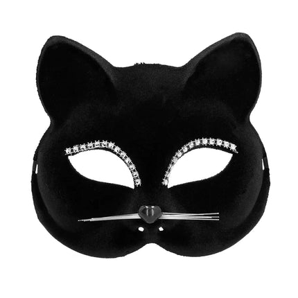 Zwarte Oogmasker Kat - Partywinkel - 8712026002556